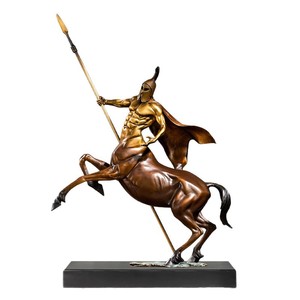Escultura de Bronce de Centauro Guerrero de los Años del Cobre y del Oro, Figura Artística Hecha a Mano para Decoración de Oficina - Product Image 5