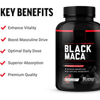 capsules de racine de maca noire haute absorption supplément à base de plantes énergie endurance vitalité endurance musculaire