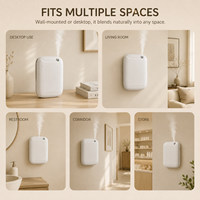 Diffuseur d'arômes automatique intelligent pour salle de bain, sans eau, 400 ml, écran LCD, sans fil, mural, machine à parfum électrique pour la maison