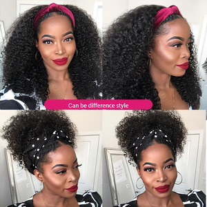 Pelucas de cabello humano rizado Afro, hechas a máquina, color negro Natural, brasileño, venta al por mayor - Product Image 5