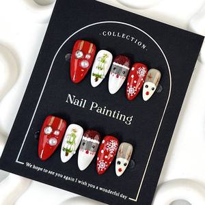 Parches de <span class=keywords><strong>Uñas</strong></span> Acrílicas Avanzadas de Cobertura Completa con Diseño Cuadrado Prediseñado para Navidad, con Pegamento, para <span class=keywords><strong>Uñas</strong></span> Largas - Product Image 5