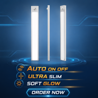 Luz Nocturna LED Recargable con Sensor de Movimiento, Moderna, Regulable, de Alto Brillo, Ecológica, con Adhesivo Magnético, Iluminación para Gabinetes