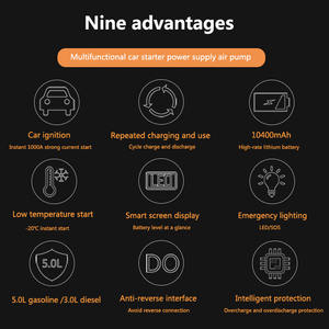 Arrancador portátil 2 en 1 con Inflador <span class=keywords><strong>de</strong></span> <span class=keywords><strong>bomba</strong></span> <span class=keywords><strong>de</strong></span> aire incorporado <span class=keywords><strong>bomba</strong></span> <span class=keywords><strong>de</strong></span> aire Inflador <span class=keywords><strong>de</strong></span> coche Auto Battery Booster - Product Image 6