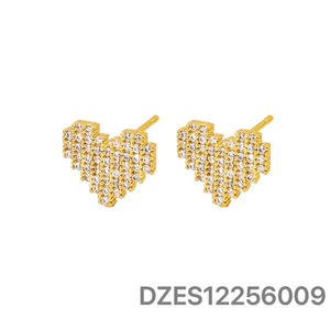 Pendientes de Cristal con Forma de Corazón, Chapados en Oro, Joyería Romántica para Mujer, Joyería de Moda, Pendientes Pequeños - Product Image 6