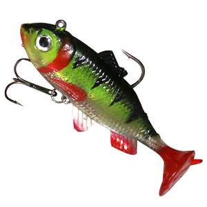 Señuelo Blando de 8cm y 16g para Pesca en Agua Dulce, Cebo de Agua Media con Patrón de Pez, Señuelos Biónicos Suaves con Forma de Pez - Product Image 1