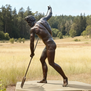 Statue de dieu de la mer classique en bronze moulé sur mesure grandeur nature pour la sculpture d'art moderne en plein air - Product Image 1