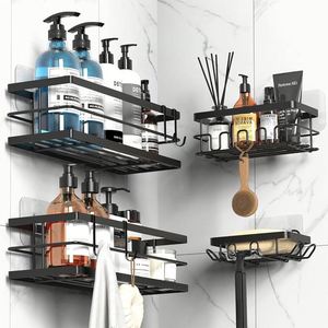 2026 New Design Black Bathroom Organiser Duschablage Acessorios Para Banheiro Stainless Steel Caddy <b>Shower</b> Caddy Storage Shelf - Product Image 2