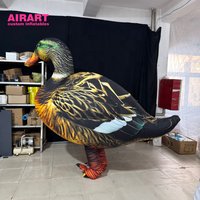 Costume de canard gonflable pour déguisement d'oiseau, idéal pour la décoration d'activités sur le thème de la ferme