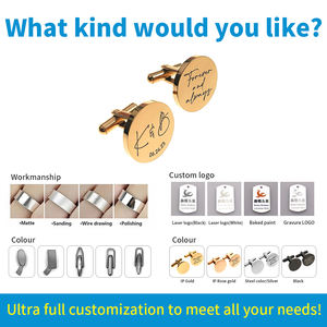 20mm 16mm prix de gros en acier inoxydable ensemble de pinces à <span class=keywords><strong>cravate</strong></span> gravées cadeaux de mariage invités boutons de manchette pour hommes - Product Image 3