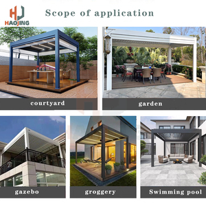 Pergola Bioclimatique de Luxe en Alliage d'Aluminium avec Lames Orientables, Gazebo de Jardin Extérieur <span class=keywords><strong>6x3</strong></span>, Pergola Motorisée Moderne en Métal Étanchéifiée - Product Image 5