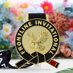 Hot Judo Taekwondo Karate Medals Enamel Award Medals Metal Alloy <b>Gold</b> Sports Medals to Personalize with 3D Embossed Eagle Relief - Product Image 4