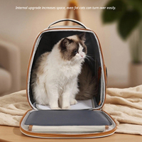 Bolsa de Transporte para Mascotas Resistente al Agua con Múltiples Ventanas de Malla, Mochila de Viaje Portátil para Gatos, para Paseos Diarios al Aire Libre