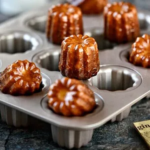 Style différent 1 6 12 tasses Cannele moule à gâteau en acier au carbone antiadhésif fromage gelée pouding Moldes tarte Cupcake bricolage outils de cuisson - Product Image 2