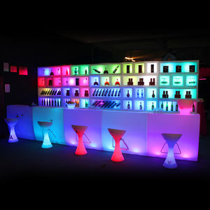Glow Led Mobiele Barteller Sets Draagbare Rechte Bartafels Verlicht Beweegbare Rechte Combo Bar Plank - Product Image 2