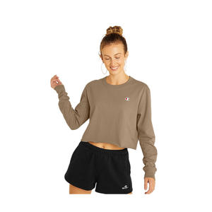 Camisetas Deportivas Cortas Champion LS para Mujer, Color: Beige/Caqui Oscuro |   100% Auténtico - Product Image 1