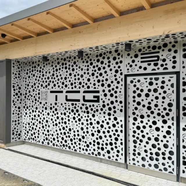 Facades Panel Aluminum Decorative Aluminum Perforated Screen Laser Cut Metal Facade Panels