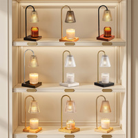 Lampe chauffe-bougie à 4 niveaux de luminosité, base carrée, logo personnalisé OEM, avec 2 ampoules, pour la vente en gros