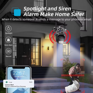 Cámara de seguridad de tres lentes y tres pantallas <span class=keywords><strong>ICsee</strong></span> 9MP 4K Sistema todo en uno Inalámbrico <span class=keywords><strong>WiFi</strong></span> PTZ Vigilancia IP para exteriores - Product Image 5