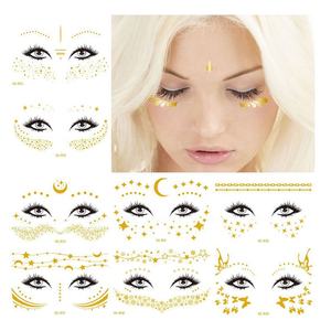 2023 New Face tatuaggi Sticker Butterfly Star Freckle Sticker Face Metallic <span class=keywords><strong>tatuaggio</strong></span> temporaneo <span class=keywords><strong>per</strong></span> donne ragazze - Product Image 1
