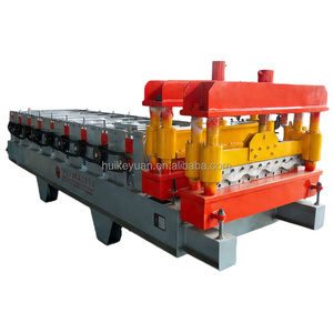 Afrika Glasierte Fliesen-Formmaschine Dachblech-Rollformmaschine Farbige Stahl-Stehfalzprofil-Kernherstellungsmaschine - Product Image 4