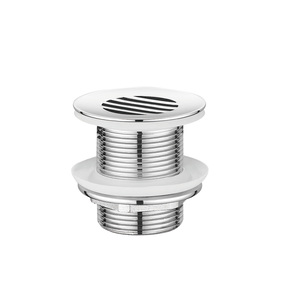 Tappo di Scarico per Lavabo G1-1/4'' in Ottone Cromato, Tipo a Striscia, Scarico Dritto Non Chiudibile - Product Image 1