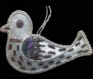 Ornement de Noël suspendu en forme d'oiseau et de cœur, dernier modèle - Product Image 6