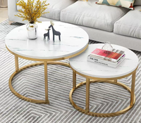 Ensemble de tables basses de haute qualité, vente chaude, meubles de salon de luxe, design durable, cadre en bois ovale moderne