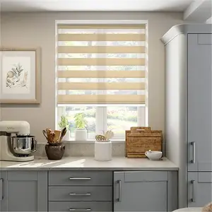 The kitchen room window zebra roller blind day and night fabric roll up shutters