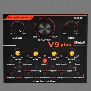 Interface audio de studio d'enregistrement pour podcast en direct V9 Plus, carte son, mixeur, karaoké, diffusion en direct - Product Image 2
