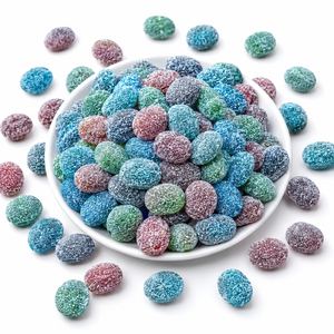 Caramelle Gommose Halal Personalizzate OEM a Forma di Mirtillo Infetto da Virus, Snack Dolciario all'Ingrosso, Produttore e Fabbrica - Product Image 2