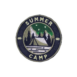 Custom Outdoor Nature Heat Press LOGO Badges Embroidered Patch <b>Sew</b> Iron on Clothing Patches Custom Round Hook and Loop Patches - Product Image 4