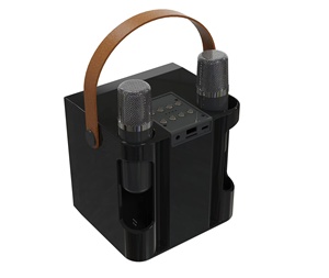 ไมโครโฟนพกพาขายส่ง ลำโพงคาราโอเกะไร้สายบลูทูธแบบกำหนดเอง พร้อมไมโครโฟนคู่ สำหรับคาราโอเกะที่บ้าน - Product Image 6