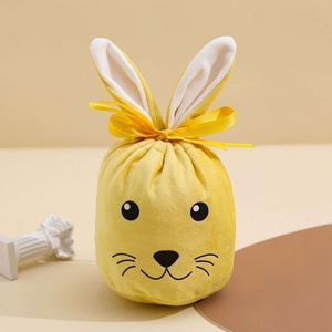 Rabbit Ears Candy <b>Bag</b> Velvet Drawstring Bunny <b>Bags</b> Happy <b>Easter</b> Party <b>Gift</b> Packaging Pouch - Product Image 4