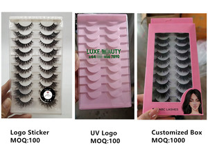 10 paires de <span class=keywords><strong>faux</strong></span> <span class=keywords><strong>cils</strong></span> en vison 3D, doux et volumineux, naturels, courts, classiques, épais, réutilisables, pour maquillage - Product Image 5