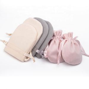 Sacs à poussière en velours pour bijoux en feutre personnalisés, sacs à poussière recyclés, emballage cadeau, sacs miniatures en velours suédé de luxe avec logo et cordon de serrage - Product Image 5