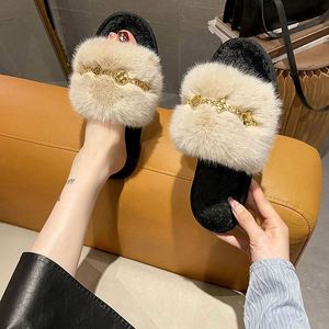 New Arrival Winter Warm Anti-Slip Silent Ladies Faux Fur Cotton Fabric Bow Fashion Trend for for Women - Product Image 3
