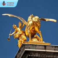 Statue d'ange en bronze grandeur nature avec ailes volantes, en cuivre, pour jardin extérieur, décoration d'archange, moulée en usine