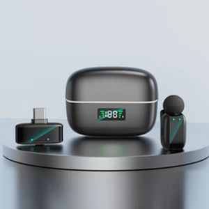 Mini không dây Lavalier <span class=keywords><strong>Microphone</strong></span> loại C kết nối không dây ve áo <span class=keywords><strong>microphone</strong></span> cho giảng dạy phỏng vấn live streaming sạc trường hợp - Product Image 1