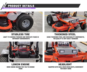 Hot bán Zero lần lượt Máy cắt cỏ Xăng DIESEL cỏ làm cỏ tông đơ cưỡi cỏ xe đa chức năng Ride-on Máy cắt - Product Image 6