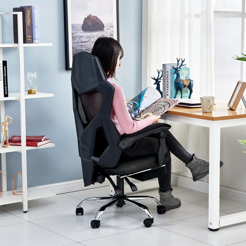 Computer office chair comfortable long-term sitting single backrest recliner swivel chair bow meeting chair