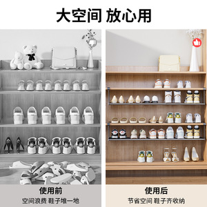 Tiered Shoe Rack Stainless Steel Wall Mounted 1 Tier Space Saving Storage For Shoes Closet Organization - Product Image 3