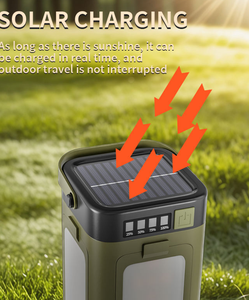 Batteries tand anzeige Klapp zelt Wasserdichte Solar ladungs taschenlampe im Freien Wiederauf ladbar für Garten-LED-Camping laterne - Product Image 4