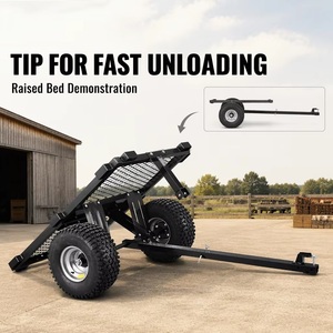 Remorque benne robuste 1000 LBS pour motos tout-terrain, motos et quads, avec structure fermée en acier personnalisable OEM - Product Image 2