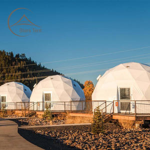 Tentes de glamping de luxe en plein air, dôme igloo noir pour les stations balnéaires - Product Image 1