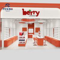 Furnitur Display Optik Modern untuk Toko Kacamata |   Lemari Pajangan LED Kustom & Solusi Desain Interior Toko