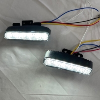 Lampu Peringatan LED Cermin ION Lampu Kedip Motor Lampu Strobo Mobil Kendaraan Amber Merah Putih Aksesori Baru Tahan Air IP65