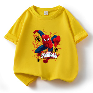 Nuova Maglietta Estiva per Bambini <span class=keywords><strong>Spider</strong></span>-Man in Cotone, T-Shirt Casual a Maniche Corte con Collo Tondo per Ragazzi, Morbida in Colori Pastello - Product Image 4