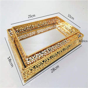 Plateau à gâteau Pafu Eid Mubarak pour la <span class=keywords><strong>table</strong></span> à manger à la maison, plateau à nourriture créatif, plat, plateau en métal, décoration du Ramadan - Product Image 4