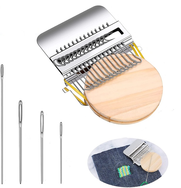 14-pin DIY Darning Machine Mini Loom Machine Speedweave Darning Loom Tool Small Weaving Loom Kit Speedweve Darning Tool
