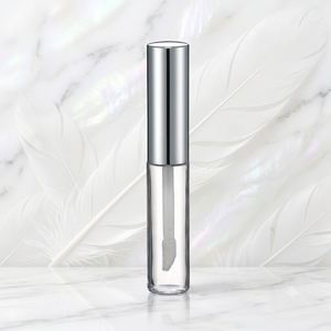 Tubo de brillo labial de PETG, delgado, transparente, de lujo, con diseño personalizado y tapa de rosca. - Product Image 2